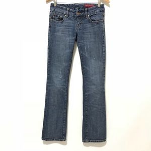 Blue Jeans Size 25 Regular Boot Cut Wide Legs Belt